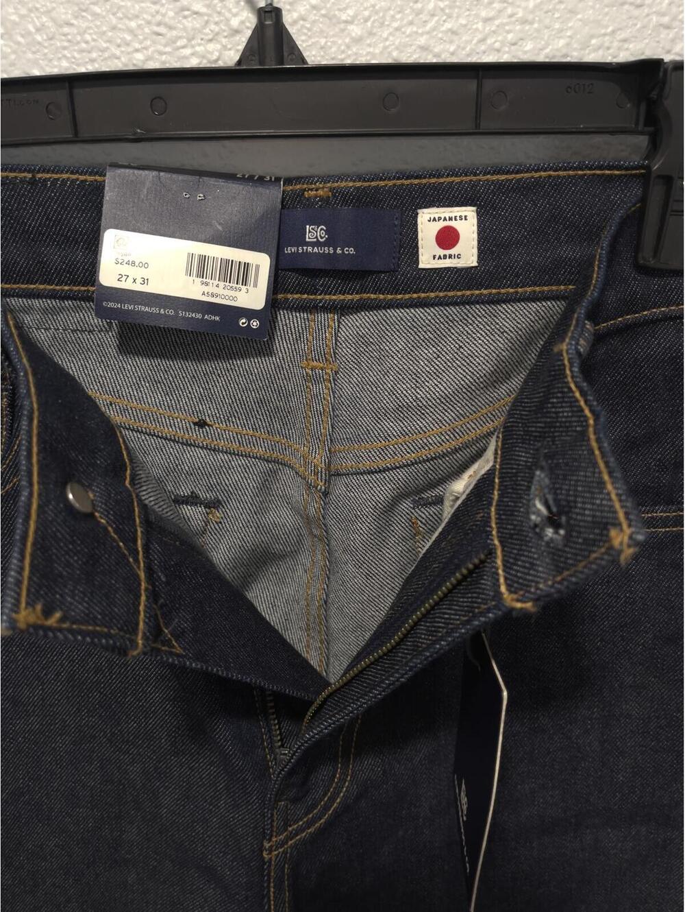 Levi's Japanese Selvedge High Rise Slim Jeans 27x31 NWT $248 - Picture 3 of 8
